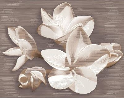 Панно Amati Plumeria Alba из 2-х плиток 40,2x50,5 Панно Amati Plumeria Alba из 2-х плиток 40,2x50,5